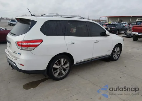 2014 Nissan Pathfinder Hybrid Platinum z USA, uszkodzony, nr VIN 5N1CR2MM9EC637353